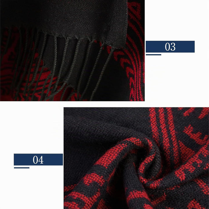 Superora Damen Poncho Cape Umhängetuch Stola Strick-Pullover Karierte Deckenschal Sweatshirt Schal m