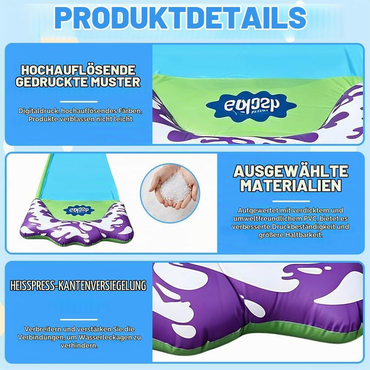 15.75ft/480cm Wasserrutsche Garten für Kinder, mit 2 Bodyboards, Wasserrutsche mit Sprinkler Sommer