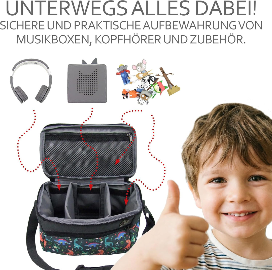 BAMBINIWELT Tasche für Toniebox, Musikbox-Tasche, für Hörwürfel kompatibel mit Toniebox und Tigerbox