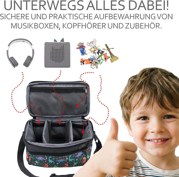 BAMBINIWELT Tasche für Toniebox, Musikbox-Tasche, für Hörwürfel kompatibel mit Toniebox und Tigerbox