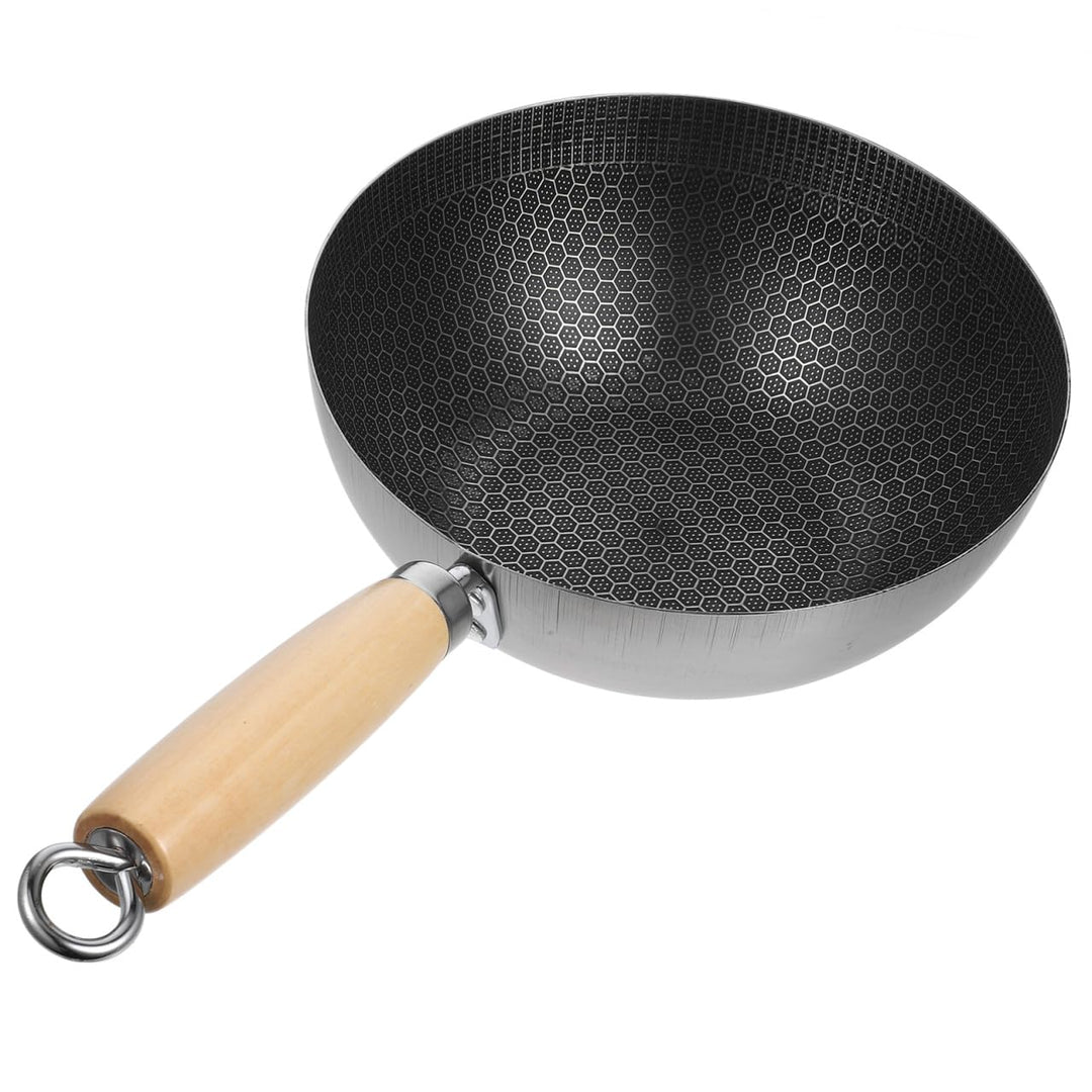 MAGICLULU Edelstahl Wok Mit Wabenboden Für Induktionsherd Und Elektroherd Chinesische Bratpfanne Für