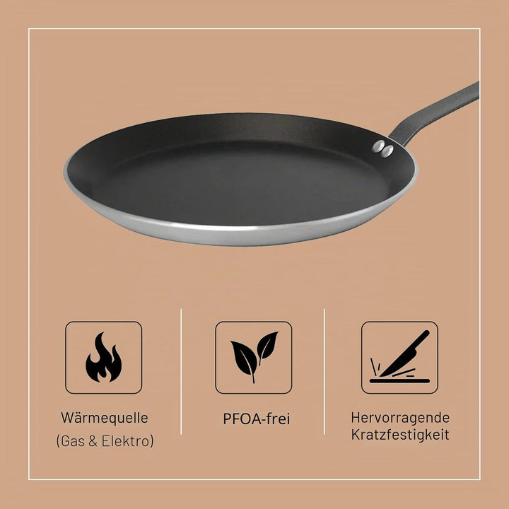 De Buyer 'Choc'Crêpes-Pfanne, antihaftbeschichtet, grau, Diamètre 30 cm, Diamètre 30 cm