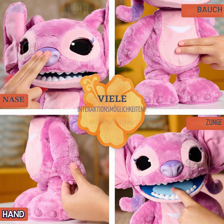 Just Play Disney Stitch Ultimate Angel – Funktionsplüschtier, 100+ Geräusche und Reaktionen, ab 3 Ja