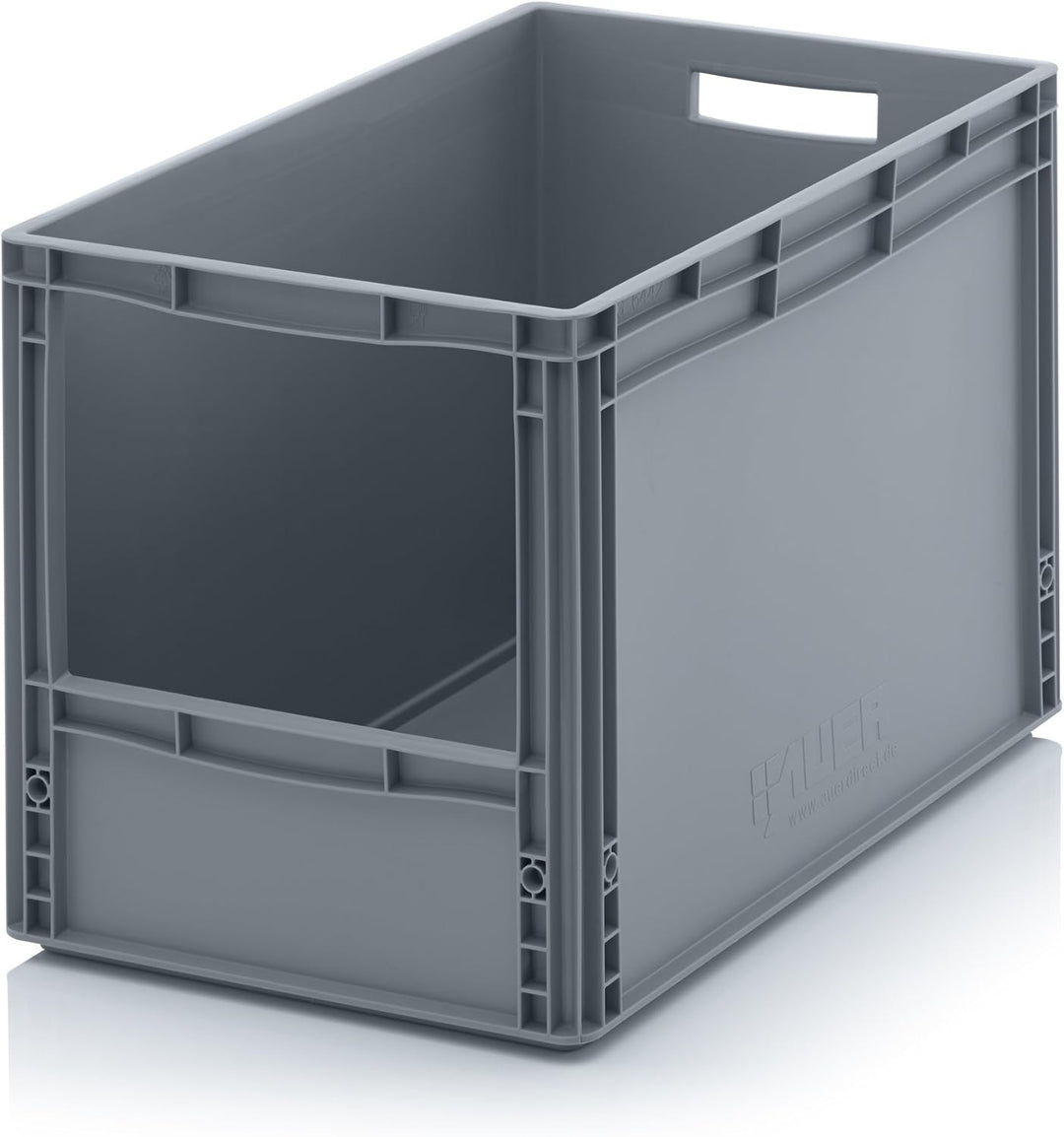 Auer Packaging 6x Euro Sichtlagerkasten 60 x 40 x 42 cm inkl. gratis Zollstock * Eurobehälter mit Fe