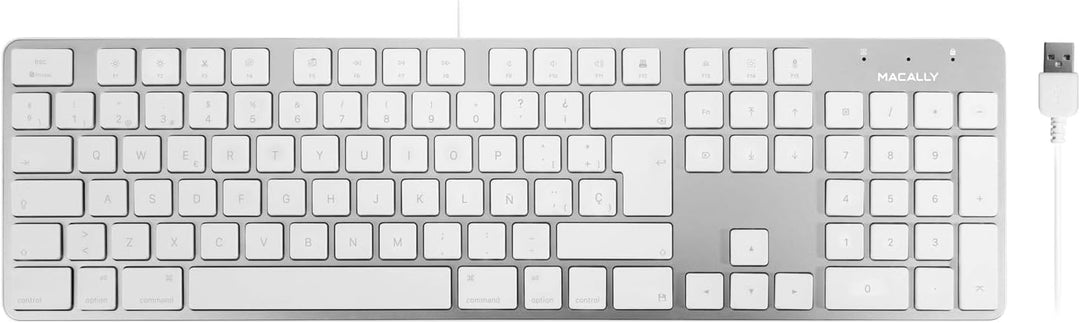 MacAlly SLIMKEYPROA-ES 104 Tasten Ultra Slim und volle Grösse USB-Tastatur für Mac - Spanisch, Spani