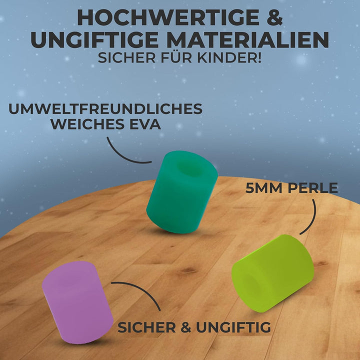 DEUPO24 Bügelperlen Set 5mm, 36 Farben, 10000 Perlen, Steckperlen mit Platten Bügelperlen Gross, Kin