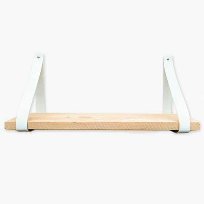 Brute Strength - Regalträger Leder - Weiss - 2 Stück - Regalstützen - Wandstützen - Regalriemen - Vo