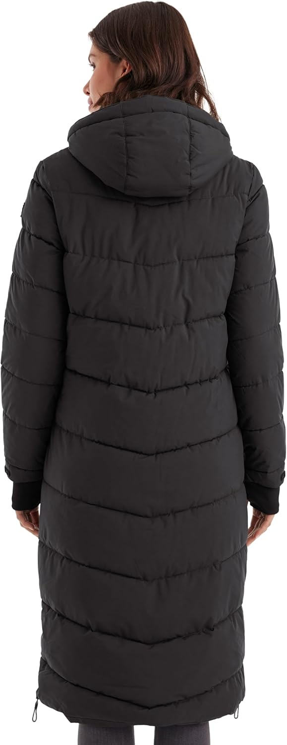 Killtec Damen Kow 62 Wmn Qltd Ct Wintermantel/Mantel in Daunenoptik mit Kapuze 38 Schwarz, 38 Schwar