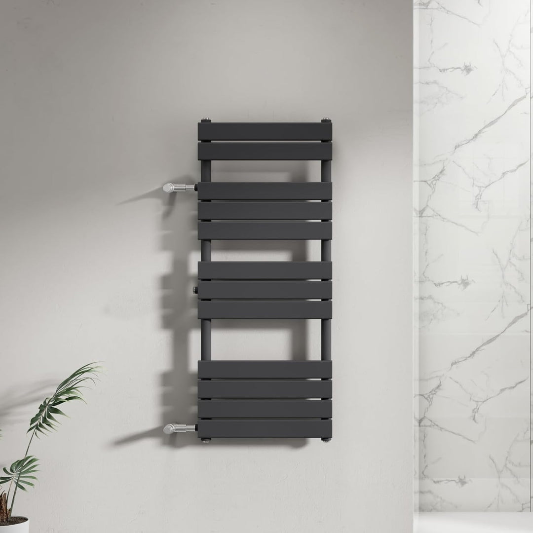 WITEN&NOCK Designheizkörper Badheizkörper 1200x 500 mm Anthrazit Handtuchheizung Handtuchtrockner Se