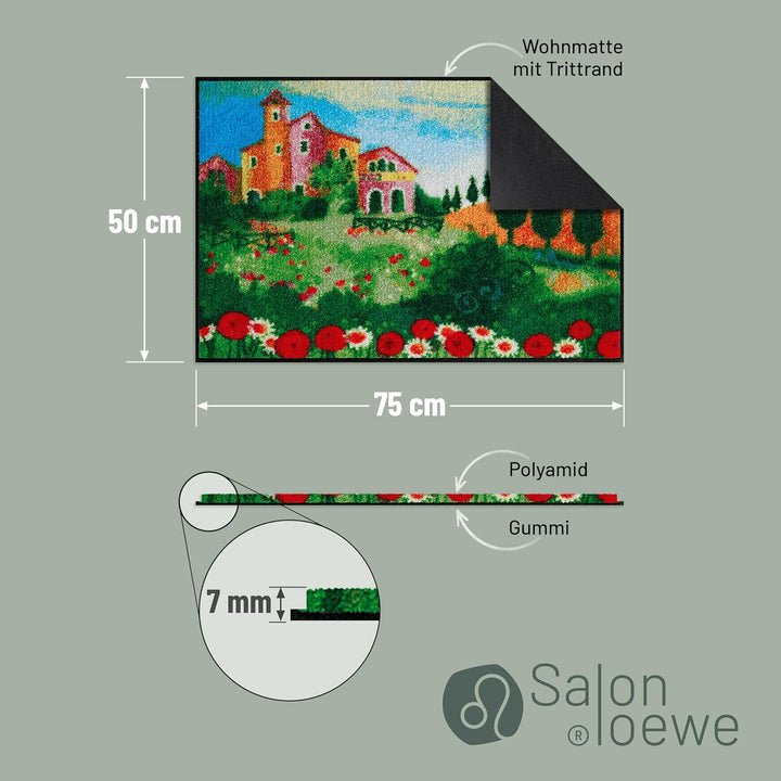 Salonloewe Rosina Wachtmeister Fussmatte Bella Vista 50x75 cm Eingangs-Matte Fussabtreter Katzen bun
