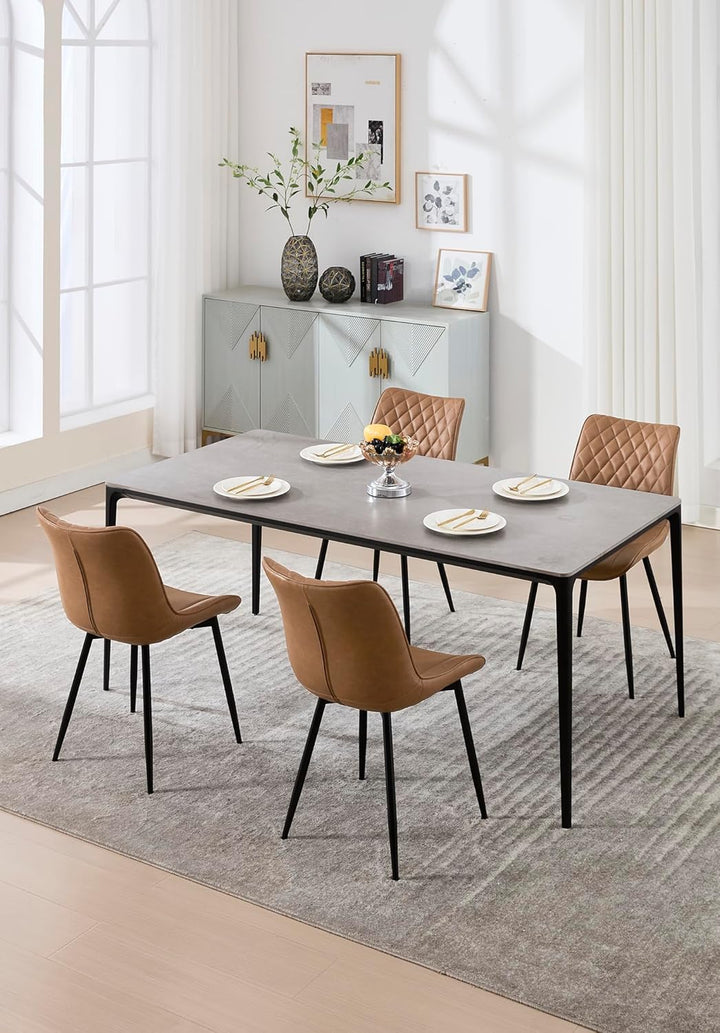 WOLTU 4 x Esszimmerstühle 4er Set Esszimmerstuhl Küchenstuhl Polsterstuhl Design Stuhl mit Rückenleh