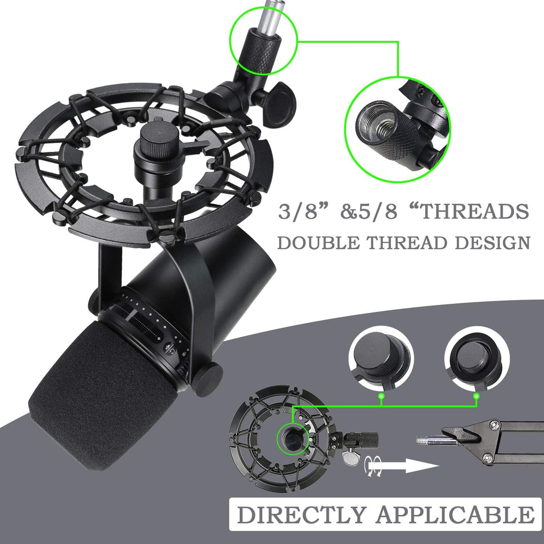 MV7 Shock Mount Mikrofon Reduziert Vibrations Geräusche Passend zum Mikrofonständer Passend für Shur