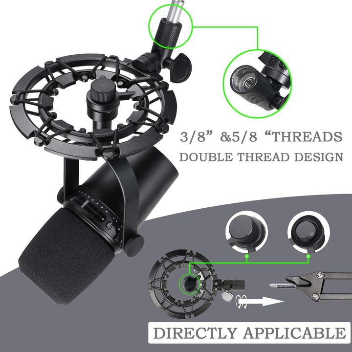 MV7 Shock Mount Mikrofon Reduziert Vibrations Geräusche Passend zum Mikrofonständer Passend für Shur