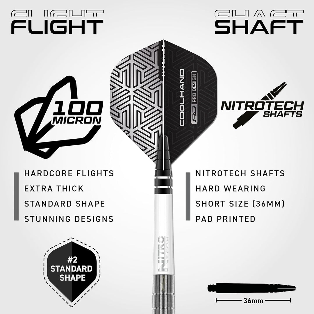 RED DRAGON Luke Humphries TX Softip Serie Premium Wolfram Dart Set mit Flüge und Schäften 18G 1, 18G