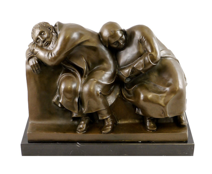 Kunst & Ambiente - Moderne Bronzefigur - Schlafendes Bauernpaar - Ernst Barlach Skulptur - Güstrow -