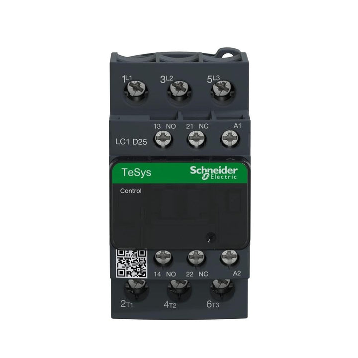 Schneider Electric - Leistungsschütz LC1D 3p, +1S+1Ö, 11 kW, 25 A, 400 V AC3, Spule 110 V AC, LC1D25