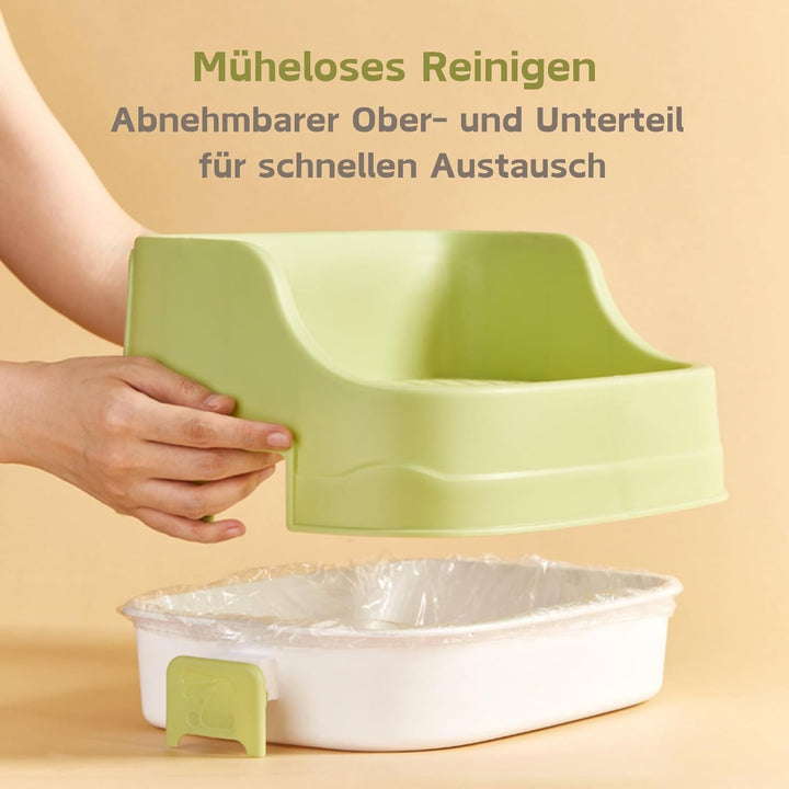 Kaninchen Toilette, Mittelgross Kleintier Katzentoilette für Käfige Abnehmbar Ecktoilette Töpfchentr
