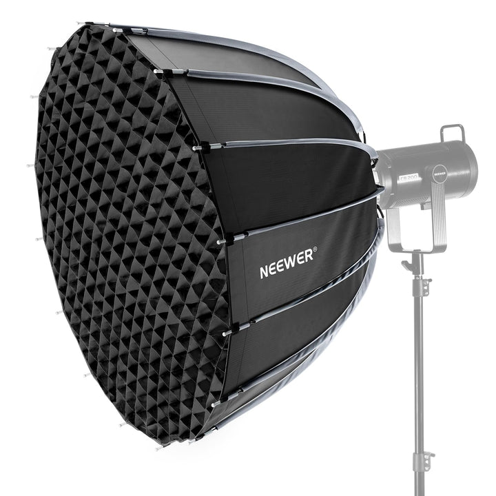 NEEWER 35,4"/90cm Softbox Parabolic Bowens Mount, Schnellwechsel mit Diffusoren/Gitter/Tasche für Vi