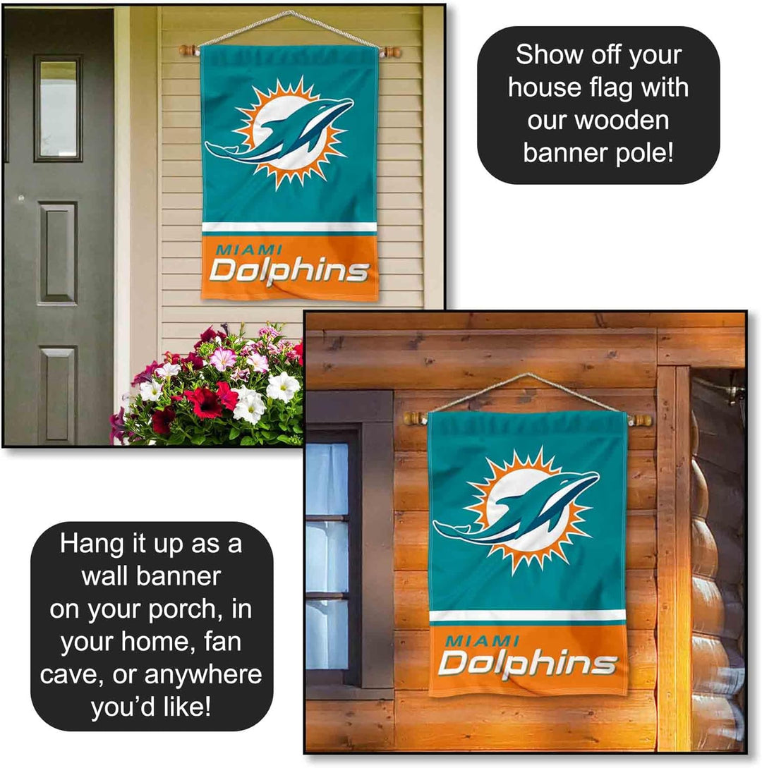 WinCraft Miami Dolphins Two Sided House Flag