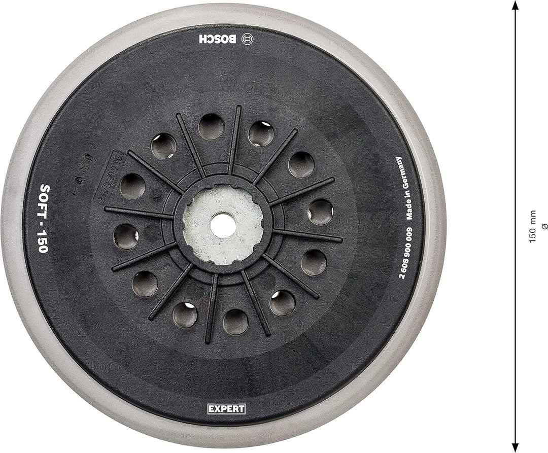 Bosch Professional 1x Expert Multihole Stützteller (für Bosch, Version weich, Ø 150 mm, Zubehör Exze