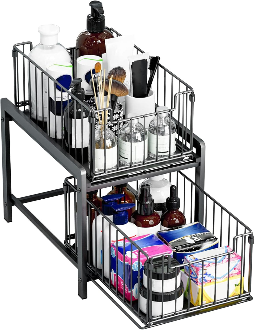 LANTUS Organizer mit Schublade unter der Spüle, Schiebeschrank, Schiebekorb, Gewürzhalter, Snackhalt