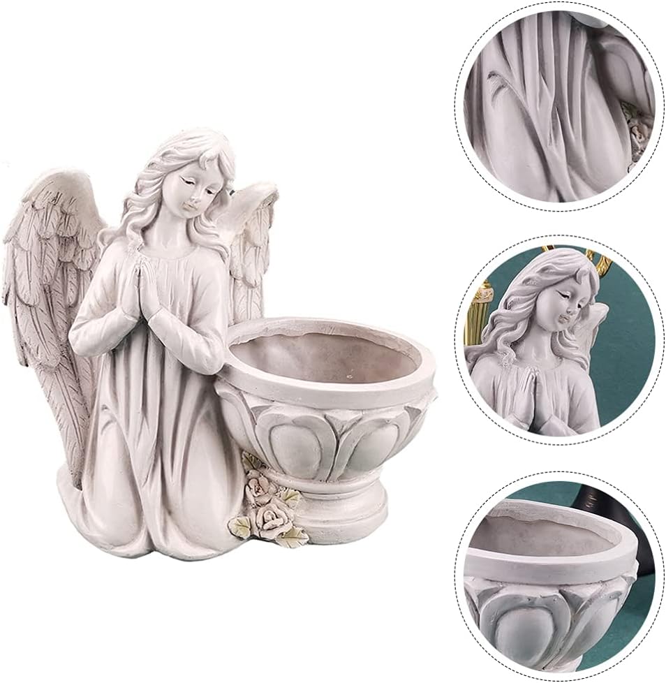 BESPORTBLE 1stk Engel Blumentopf Ornament Statue Vase Engel Kopf Pflanzer Engel Figuren Vase Blumen