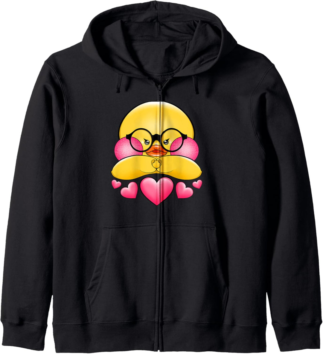 Lalafanfan Ente mit Brille und Herz Kapuzenjacke