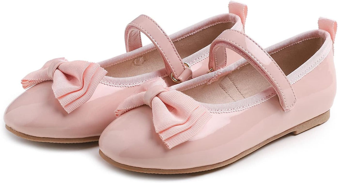 Feversole Girls Cute Dress, Mädchen süsses Kleid Mary Jane Schuhe weiche Party Urlaub Ballerinas 31