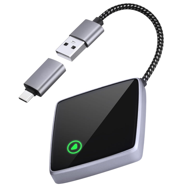 Wireless CarPlay Adapter für iPhone,Mini Carplay Adapter von Wired & auf Wireless,USB C/A Plug und P