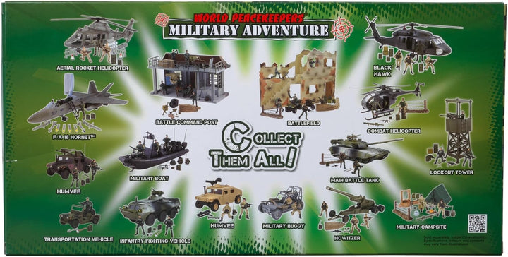 Peterkin World Peacekeeper Wüstenhumvee mit Militärfiguren und Zubehör, Massstab 1:18, Actionfiguren