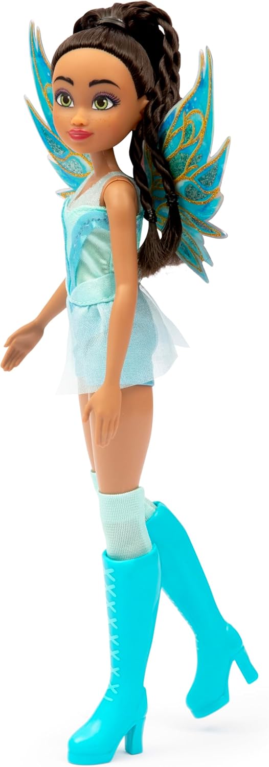 Winx Club Fairy Doll – Aisha with Glitter Wings & Poseable Joints – Transformation Outfit – Removabl