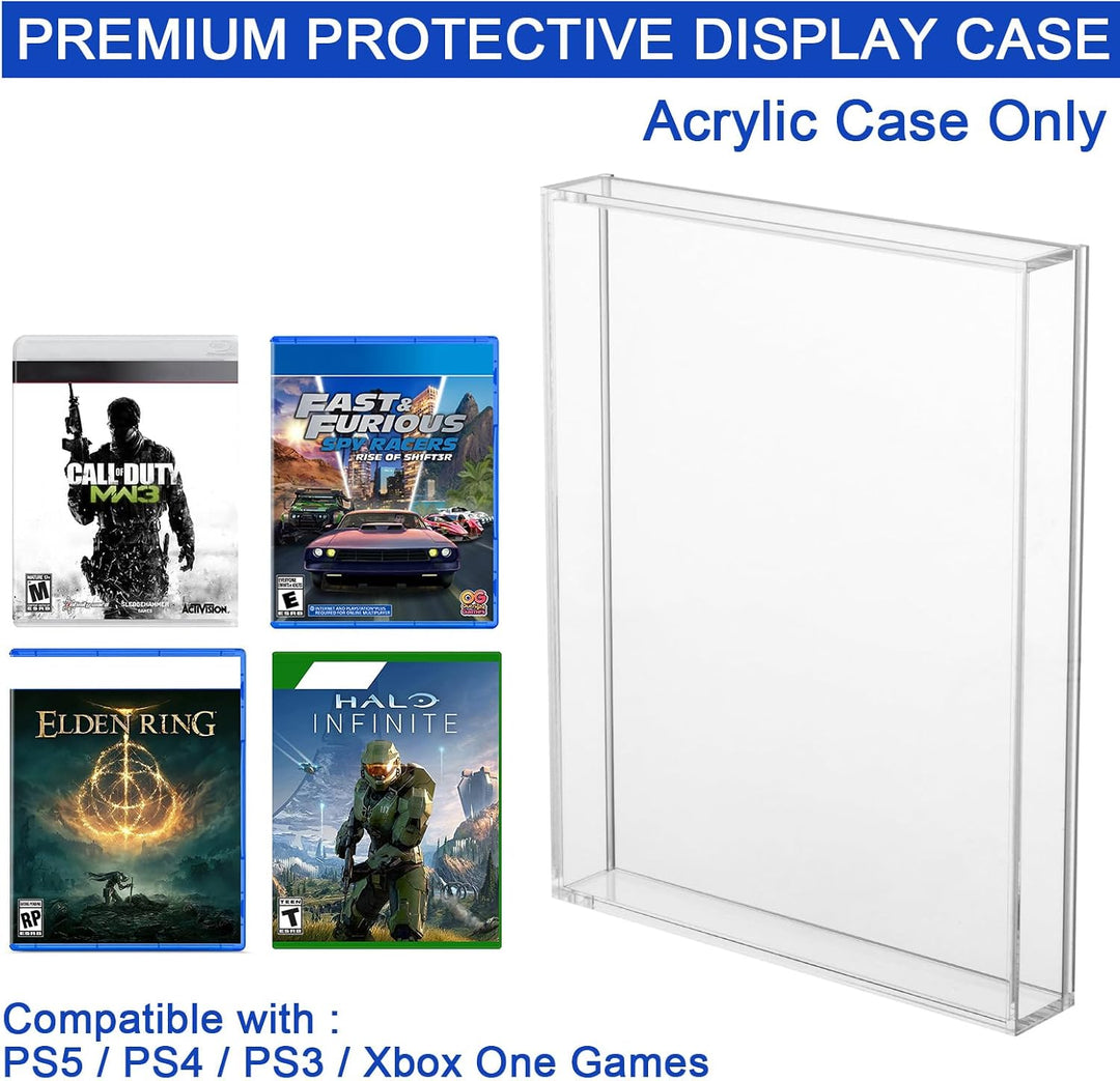 CaSZLUTION Transparente Acryl-Schutzhülle für Videospielbox für PS3, PS4, PS5 und Xbox One, 3 mm dic