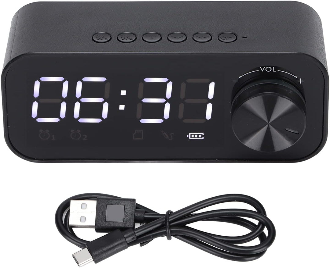 Radiowecker, Multifunktionaler Bluetooth-Lautsprecher, Uhrenlautsprecher, Tragbarer Radiowecker mit