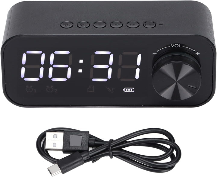 Radiowecker, Multifunktionaler Bluetooth-Lautsprecher, Uhrenlautsprecher, Tragbarer Radiowecker mit