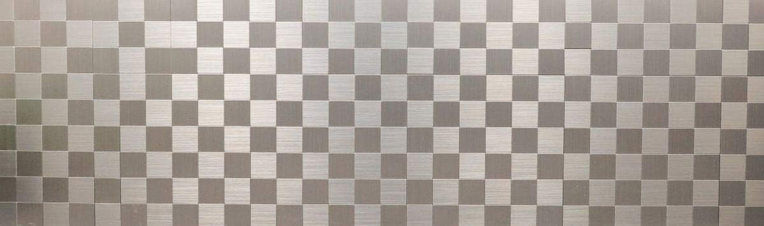 Mosaik Fliese selbstklebend Aluminium silber metall metall für WAND KÜCHE FLIESENSPIEGEL THEKENVERKL