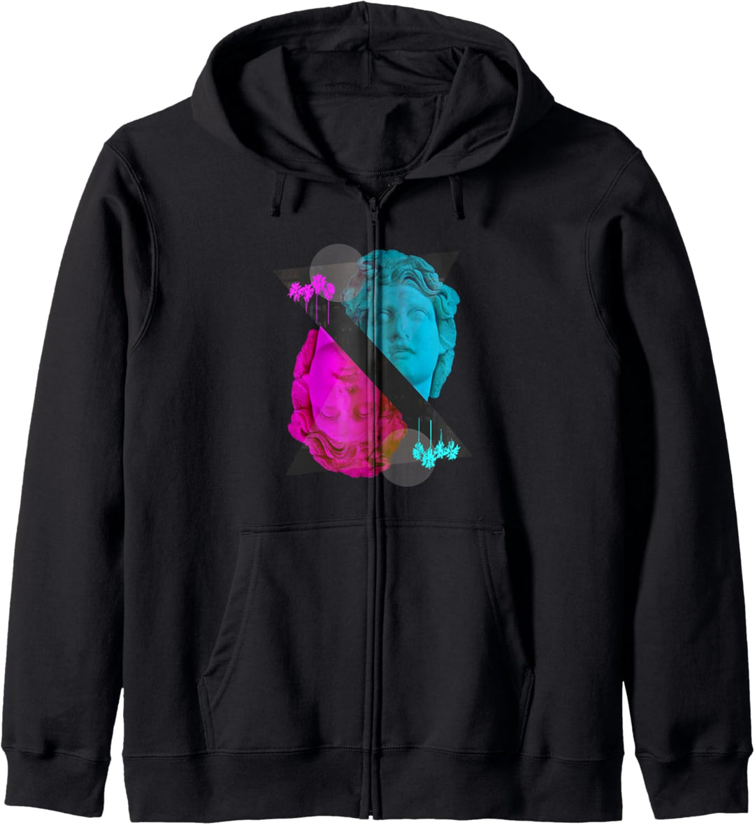 helios griechische statue retrowave synthwave vaporwave Kapuzenjacke