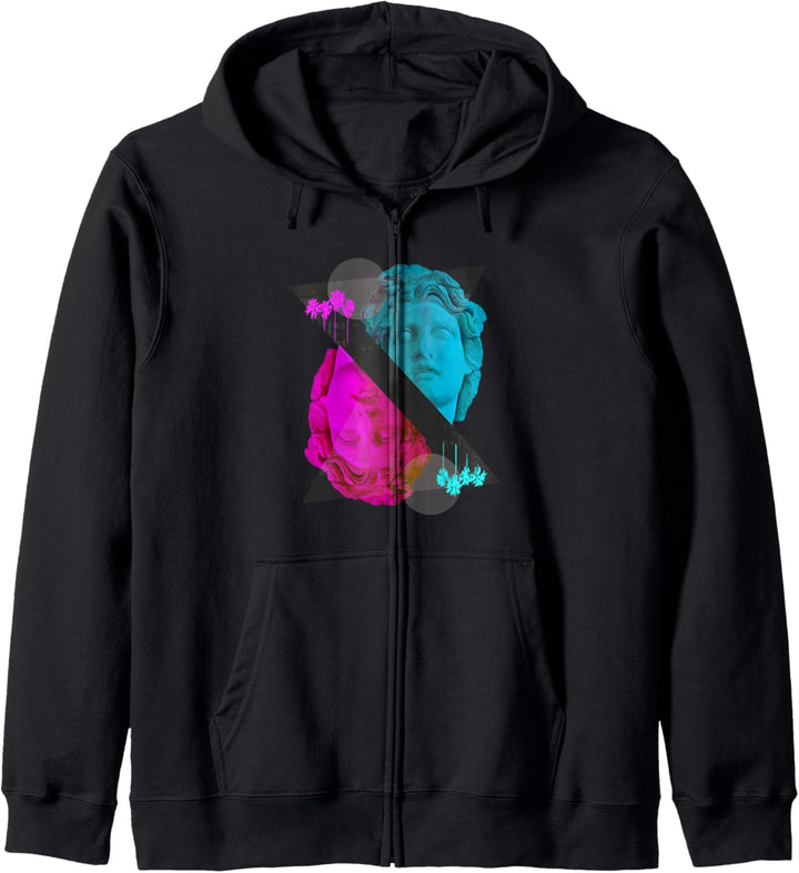 helios griechische statue retrowave synthwave vaporwave Kapuzenjacke