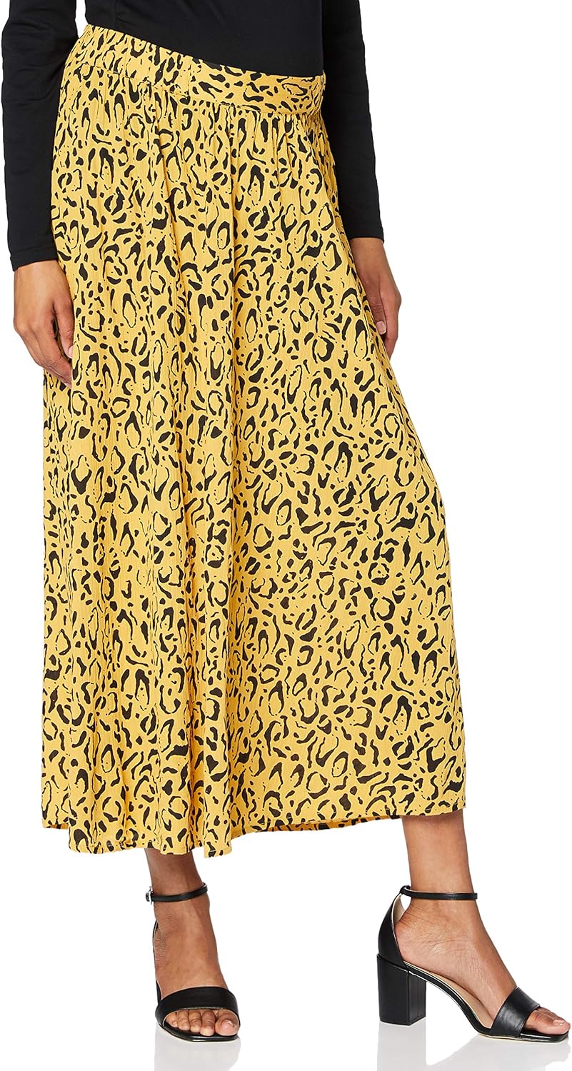 Supermom Damen Skirt Utb AOP Leopard Rock XL Honey Mustard - P645, XL Honey Mustard - P645