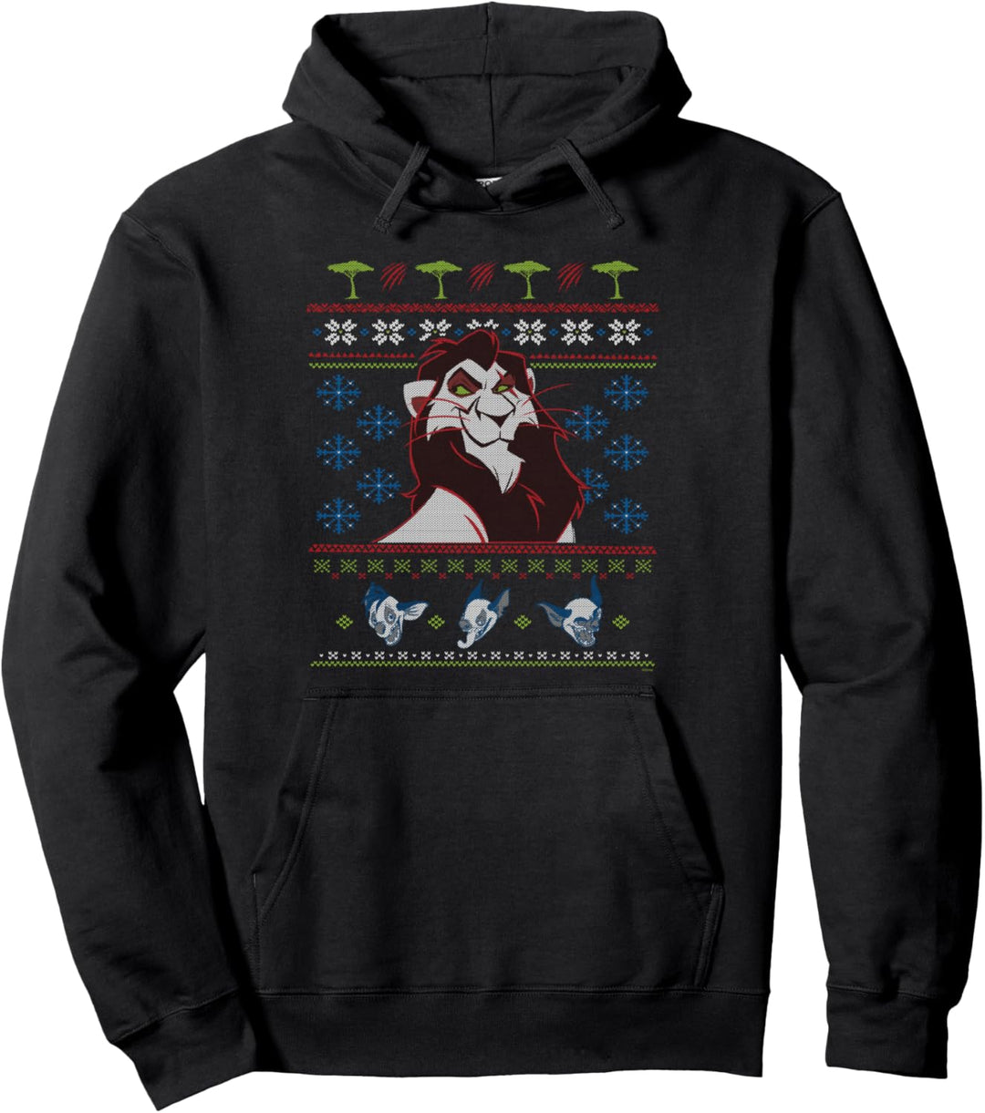 Disney Villains The Lion King Scar Ugly Christmas Sweater Pullover Hoodie