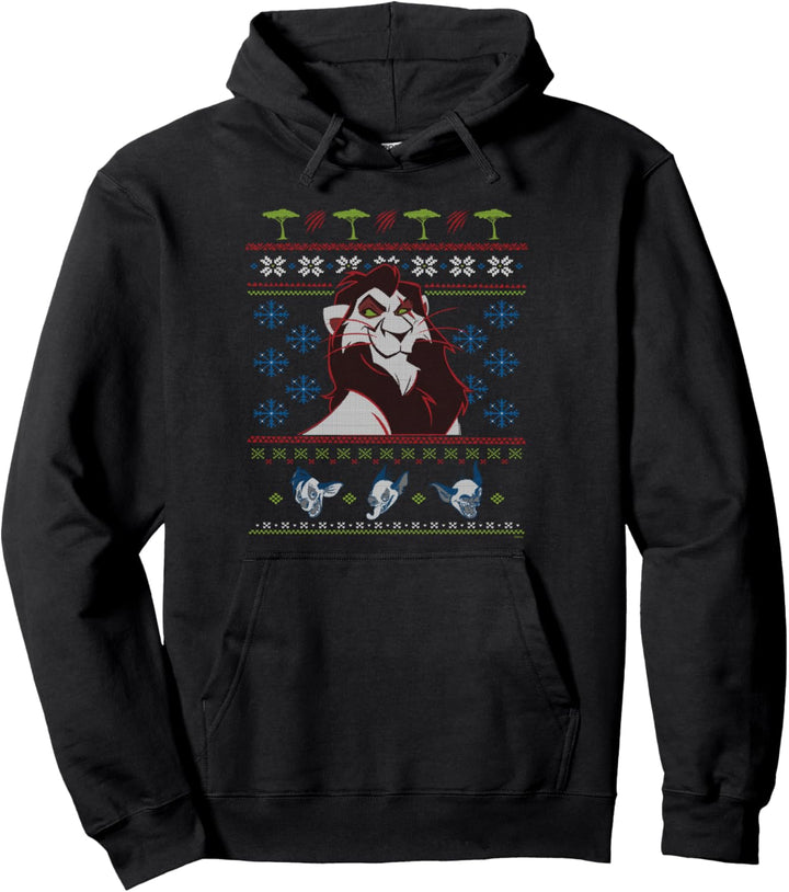 Disney Villains The Lion King Scar Ugly Christmas Sweater Pullover Hoodie
