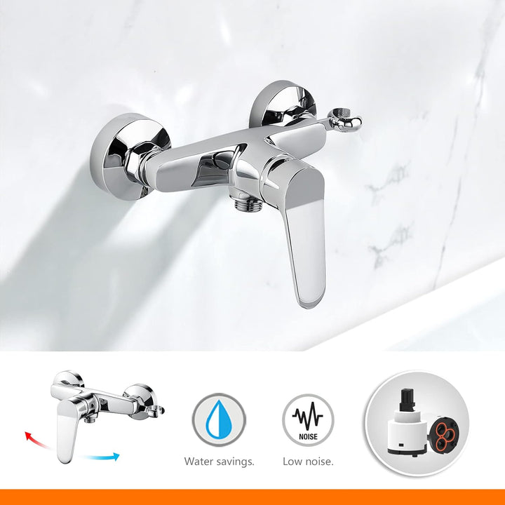 Ibergrif Duscharmatur, Einhand-Brausebatterie, Wandmontage, Wasserhahn Dusche Einhebelmischer, mit D
