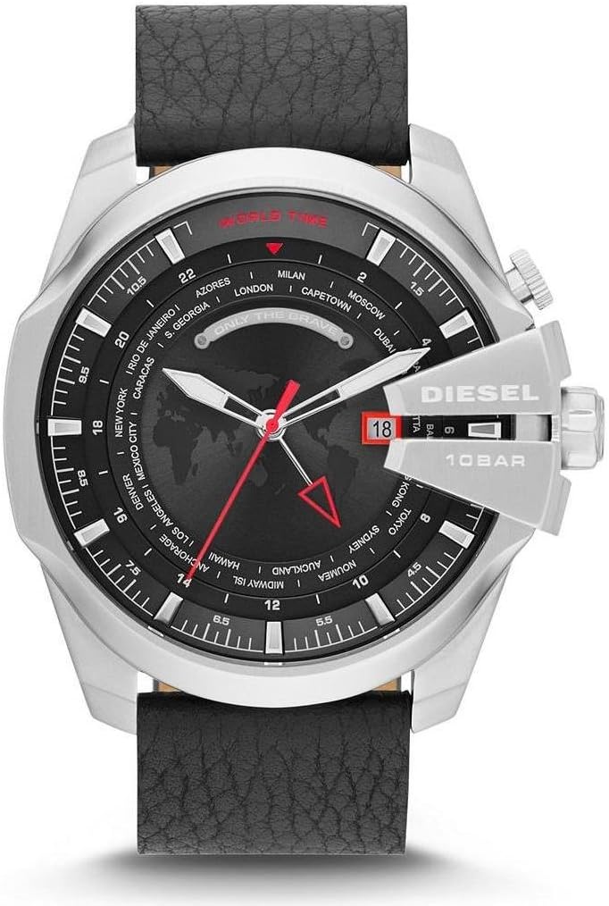 Diesel DZ4320 Herren-Armbanduhr, schwarzes Lederband