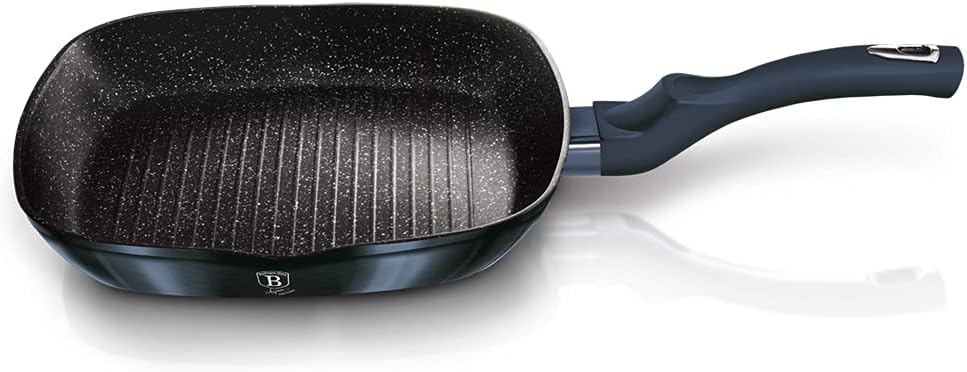 BerlingerHaus Granit Grillpfanne Bratpfanne 28cm BERLINGER Haus Metallic Aquamarine BH-1873