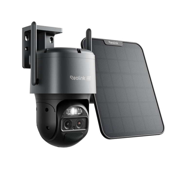 Reolink 4K PTZ Überwachungskamera Aussen Akku mit Auto-Tracking &amp; Auto-Zoom | Dual Lens, Dual-Band W