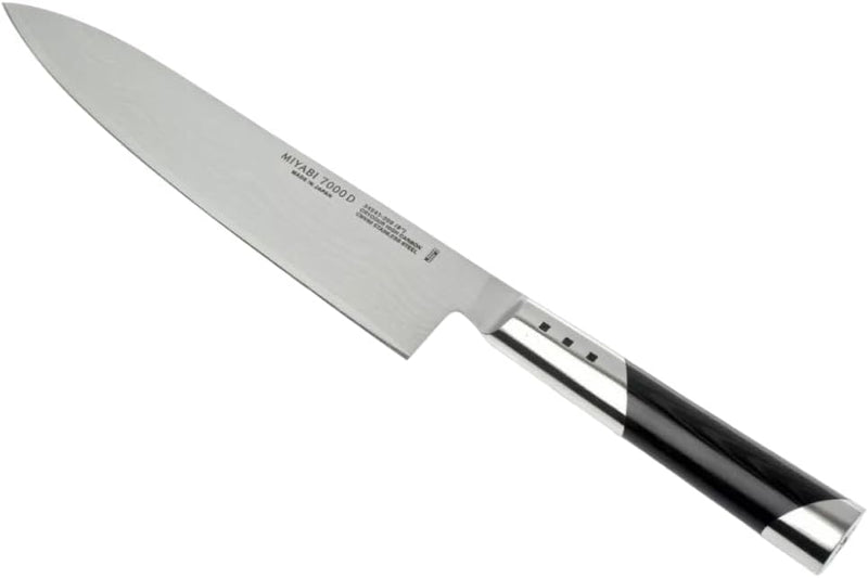 MIYABI 7000D Gyutoh Kochmesser, Klingenlänge: 20 cm, Breites Klingenblatt, Rostfreier Spezialstahl/M