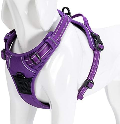 WINHYEPET Truelove Hundegeschirr No-Pull Reflektierendes verstellbar Haustiergeschirr mit 2 Leinencl