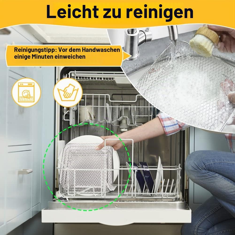YQL Airfryer Zubehör Grosse für COSORI Turbo Tower Pro Smart 10,8L/Russell Hobbs XXL 8L, 20cm (Diago