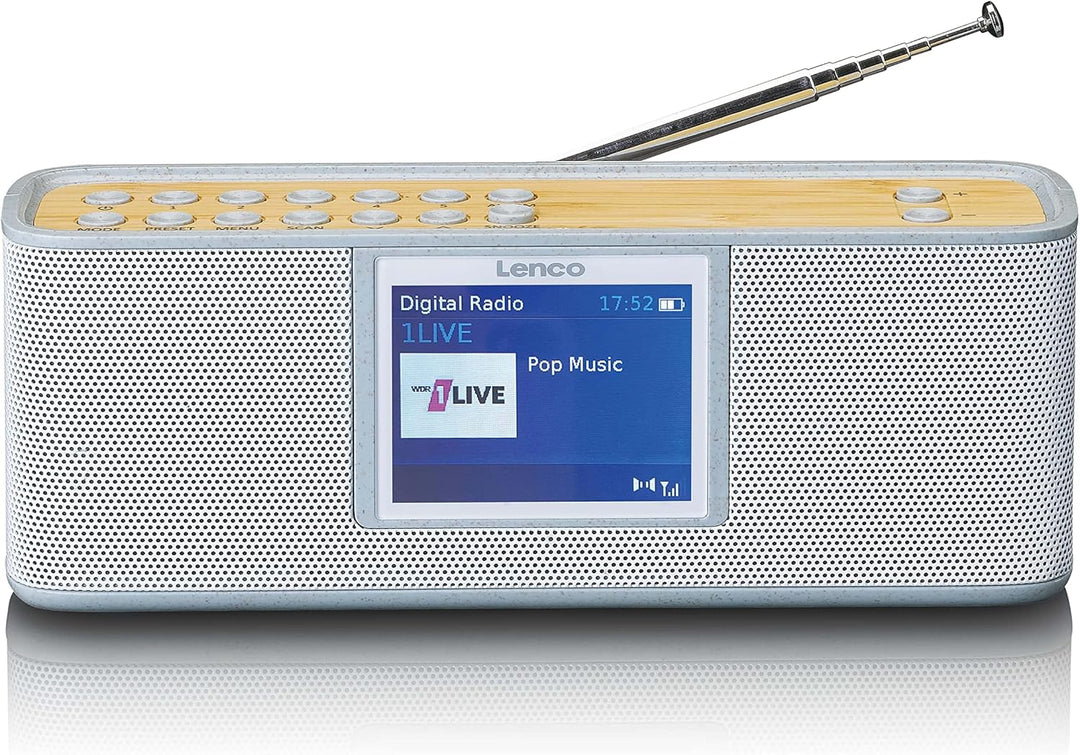 Lenco PDR-046GY tragbares DAB+ Radio - DAB+ Radio mit Bluetooth® - PPL FM - 5 Speichertasten - Radio
