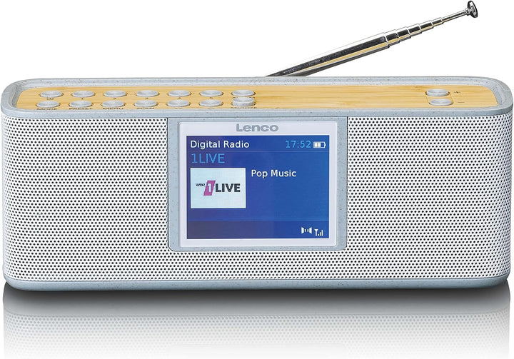 Lenco PDR-046GY tragbares DAB+ Radio - DAB+ Radio mit Bluetooth® - PPL FM - 5 Speichertasten - Radio