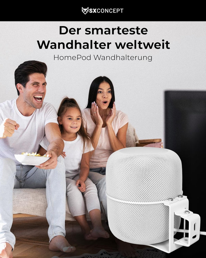 Homepod Wandhalterung | für Apple Homepod und Homepod 2 | optimale Raumoptik & platzsparend | Bewegl